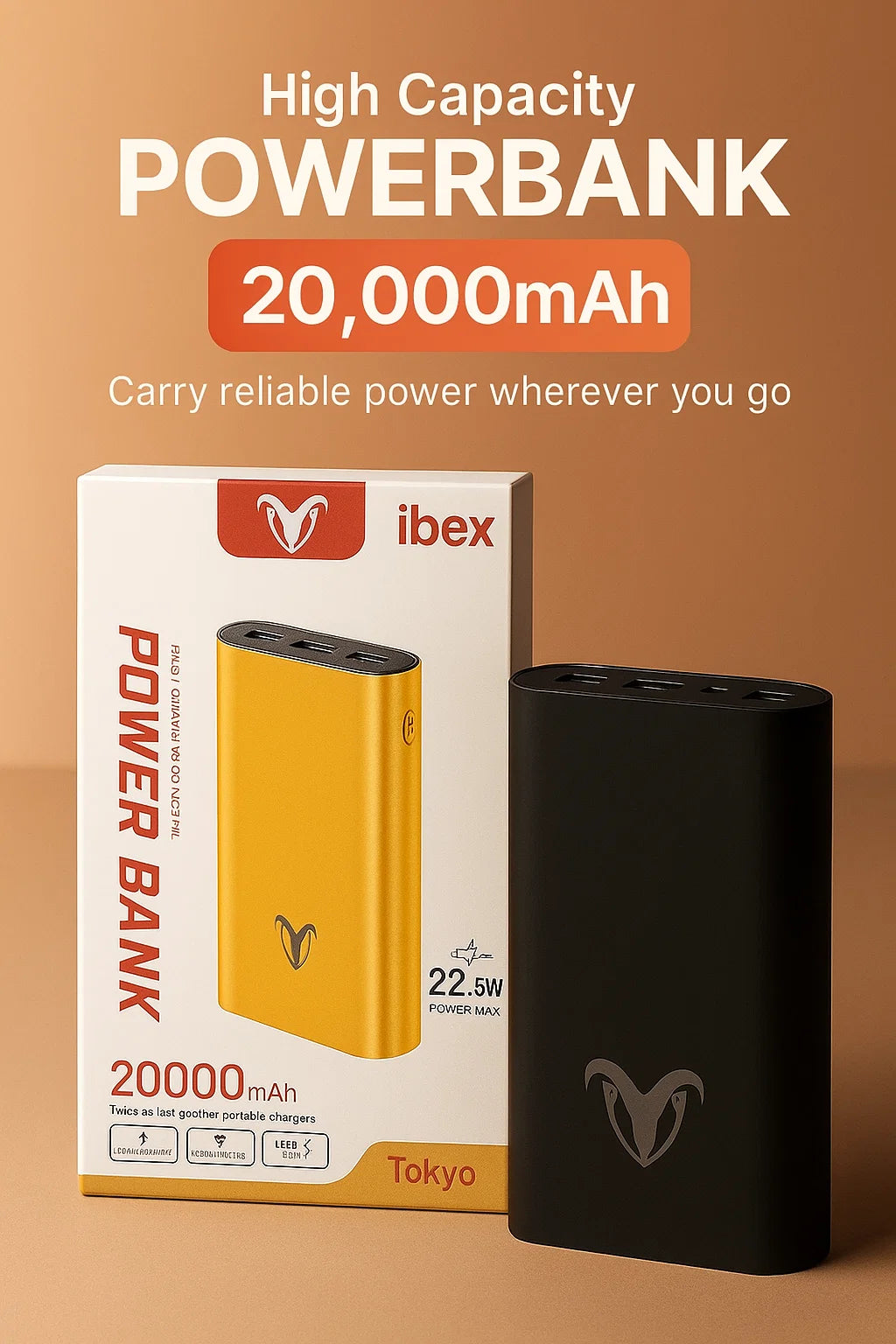20,000mAh Ultra-Fast Charging Power Bank
