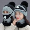 3 Pcs Ladies Wool Cap Set Collection