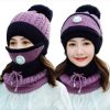 3 Pcs Ladies Wool Cap Set Collection