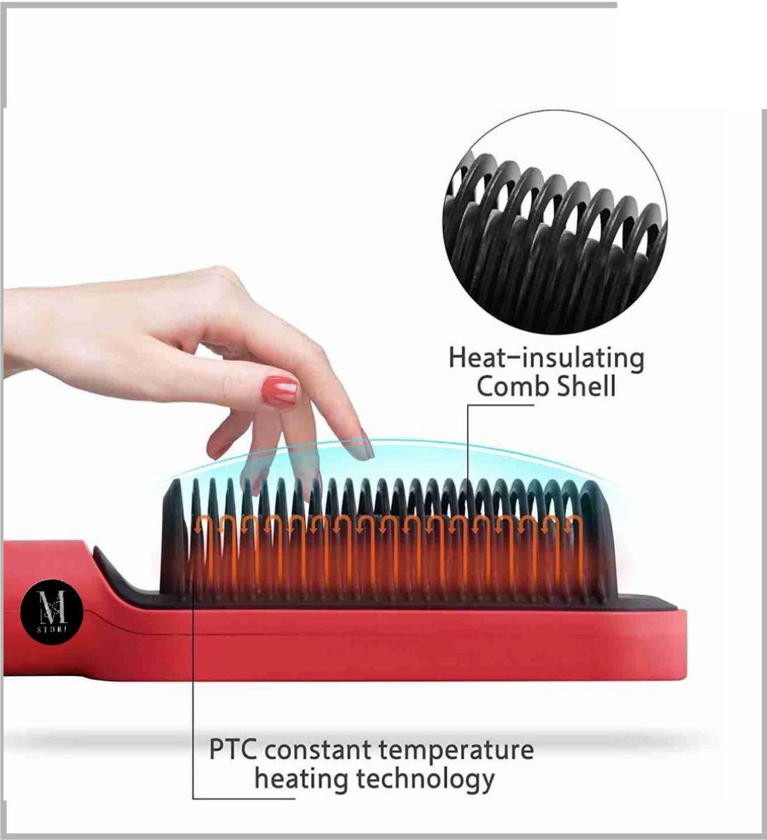 2-in-1 Hair Curler & Straightener Brush – Smooth, Frizz-Free Styling