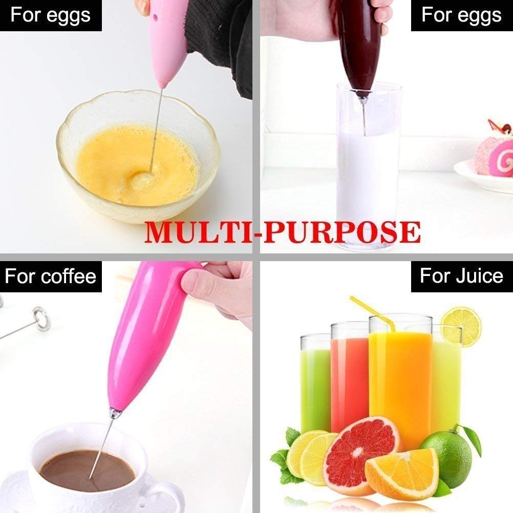 Coffee Beater – Electric Handle Coffee Milk Egg Beater (random Color)