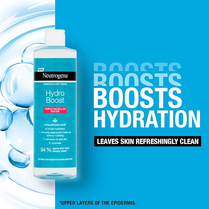 Neutrogena Hydro Boost Triple Micellar Water | Makeup Remover 400ml