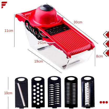 10-in-1 Mandoline Slicer with Changeable Blades, Grater, Peeler & Storage Box – Premium Kitchen Tool