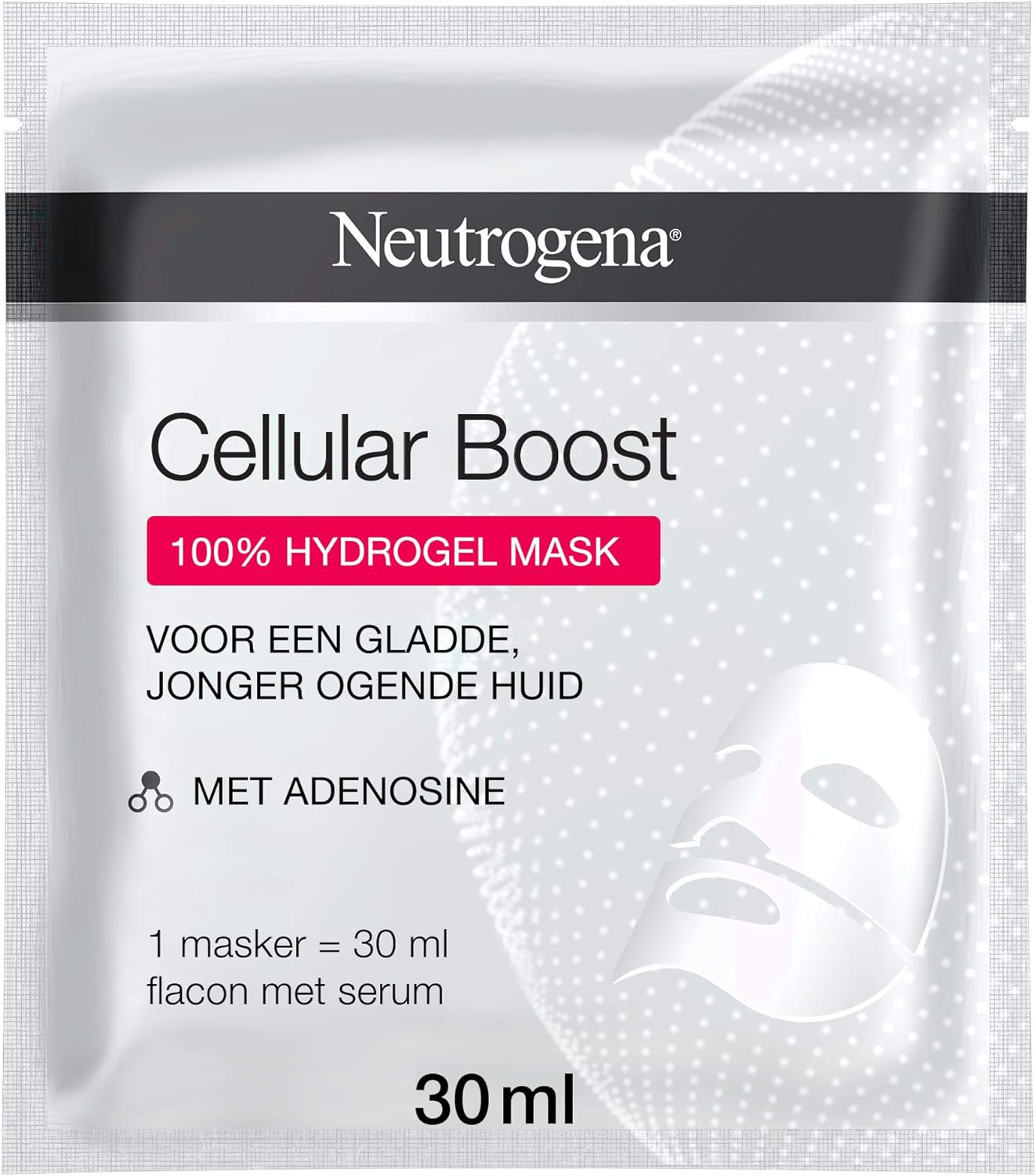 Neutrogena Cellular Boost Hydrogel + Adenosine Mask for Smooth, Younger Looking Skin, 1 x 30 ml