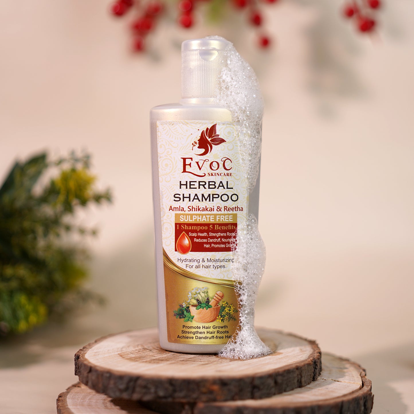 EvoC Sulfate-Free Hair Growth Herbal Shampoo