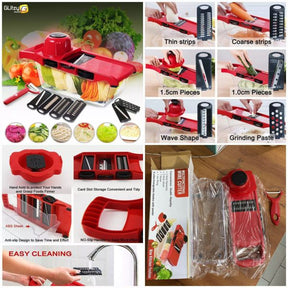 Multifunctional Vegetable Chopper ,mandoline Chopper 6 Interchangeable Blades With Peeler