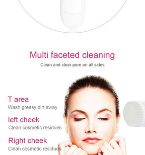 Electric Facial Cleanser Wash Face Cleaning Machine Skin Pore Cleaner Wash Machine Spa Blackhead Cleaning Facial Cleanser 5 In 1